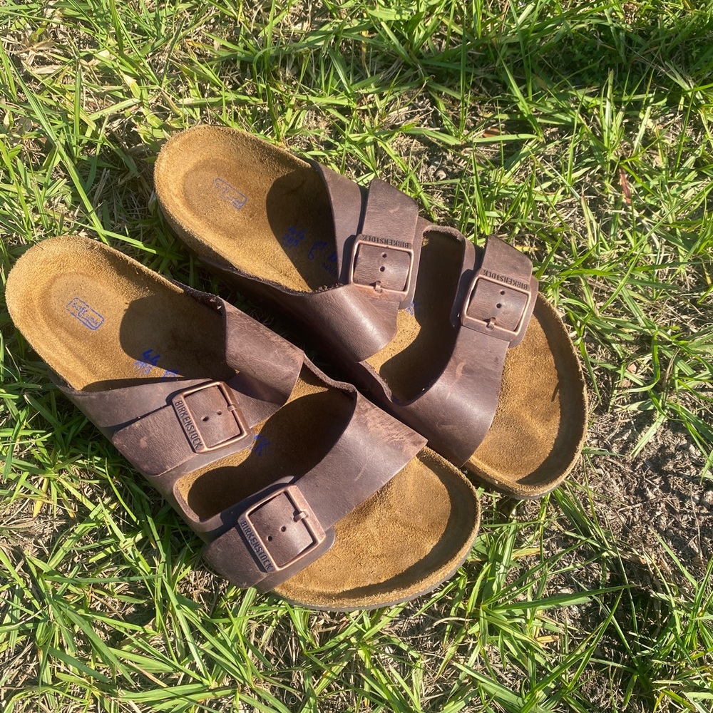 Men’s Birkenstock Dark brown Leather Sandals
